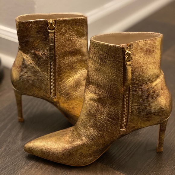 zara gold boots